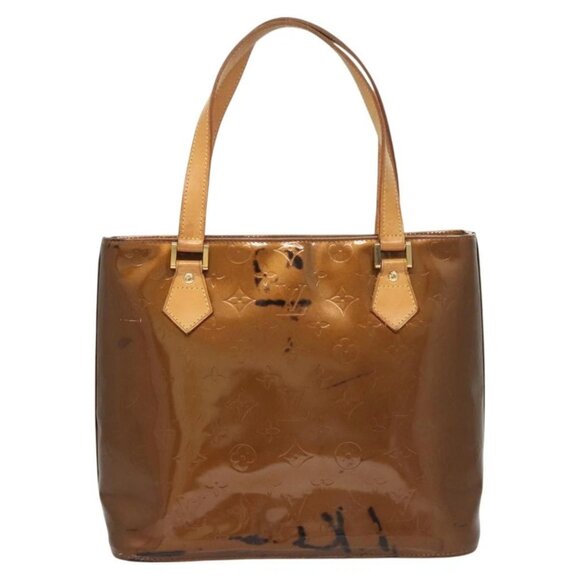 LOUIS VUITTON Monogram Vernis Houston Hand Bag Bronze - Picture 2 of 16